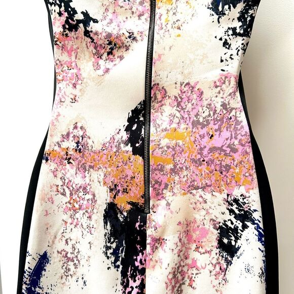 Bar‎ III sleeveless color block floral sheath dress zipper back woman’s size M - Picture 4 of 9